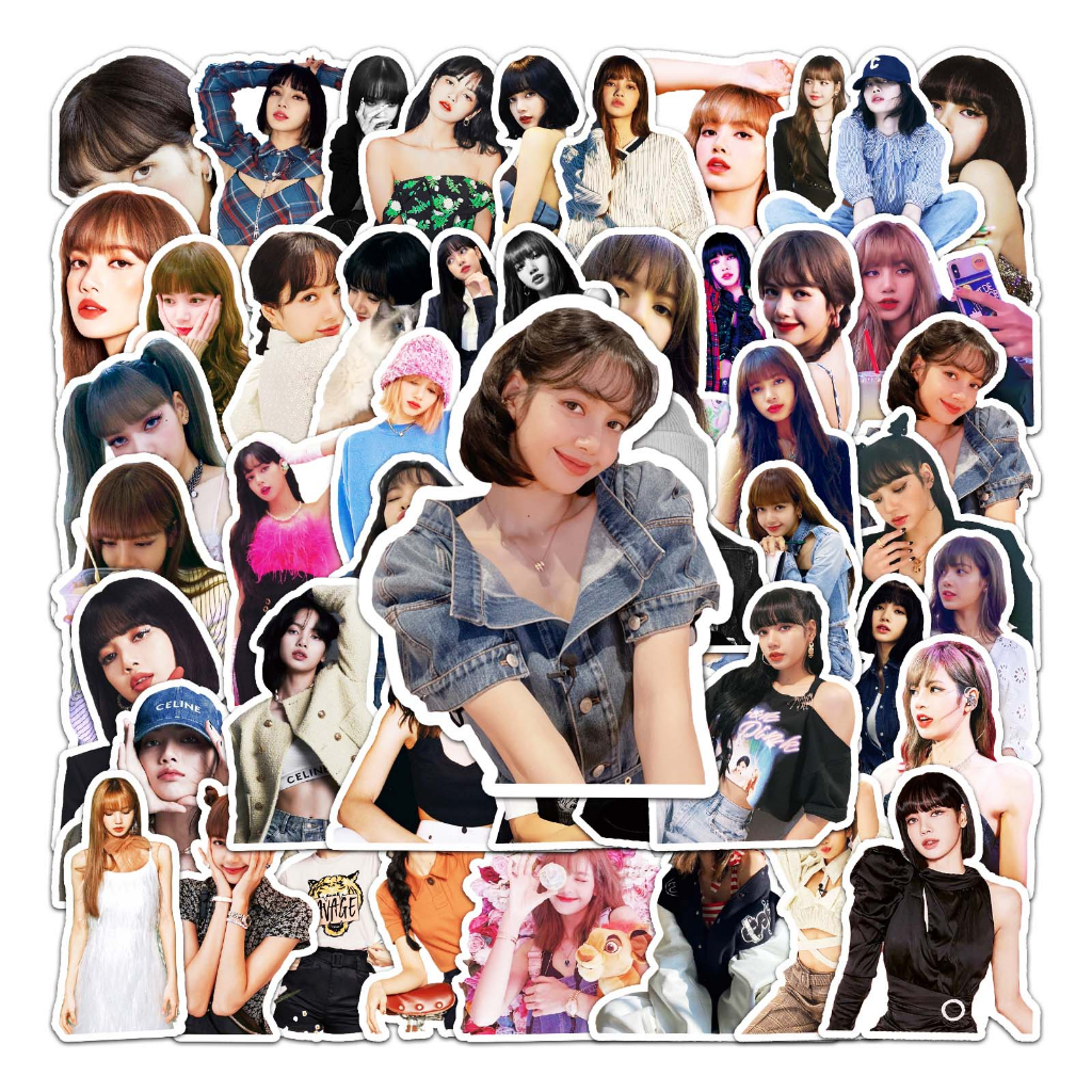 Bộ 100 / 50 Sticker Nhóm Nhạc Blackpink lisa jennie Ros jisoo