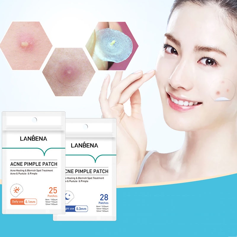 Lanbena Set 28 Mặt Nạ Hỗ Trợ Giảm Mụn Vô Hình Dùng Hàng Ngày Và Ban Đêm