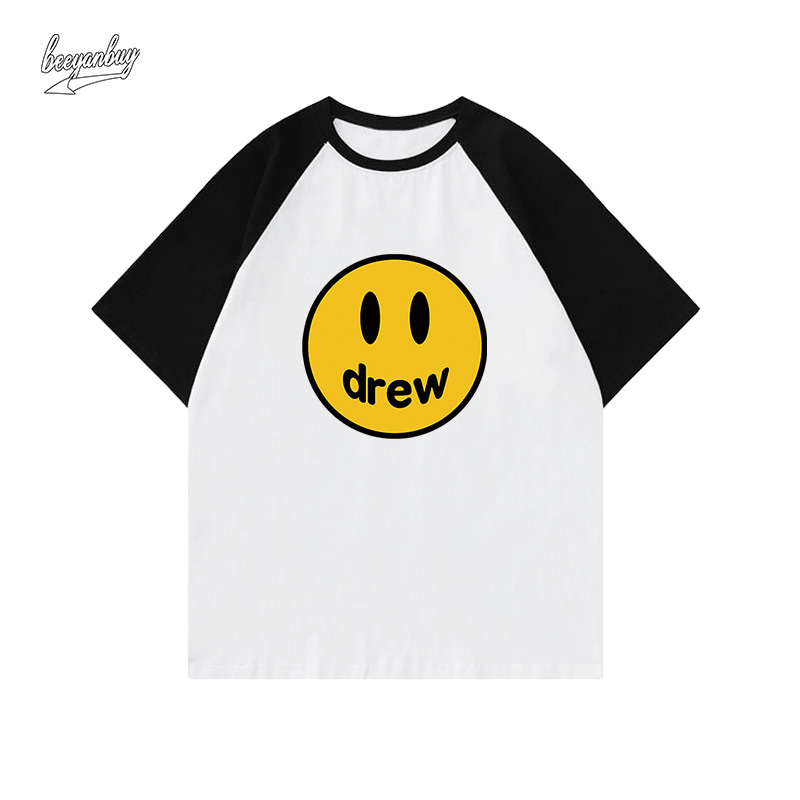 Áo thun nam BEEYANBUY Y0207 100% cotton dáng rộng raglan vintage unisex