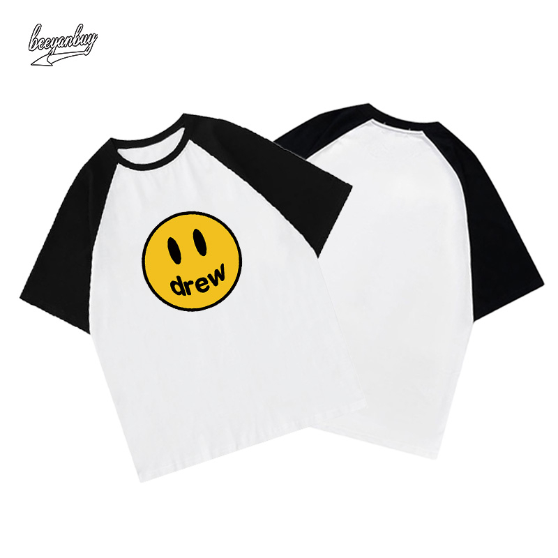 Áo thun nam BEEYANBUY Y0207 100% cotton dáng rộng raglan vintage unisex