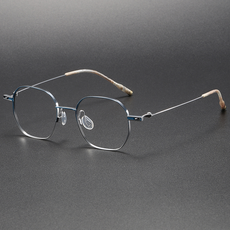 Mắt Kính Thời Trang Ý Gọng Hình Đa Giác Bằng Titan Nguyên Chất Phong Cách Công Nghiệp Cho Nam Và Nữ