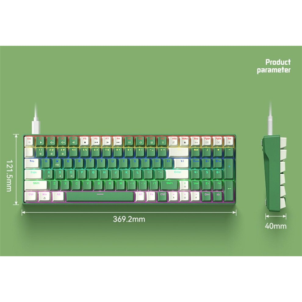 Bàn Phím Cơ gaming G100U Có Dây Bàn Phím Cơ  100 Phím Có Đèn LED RGB Dùng Để Chơi Game