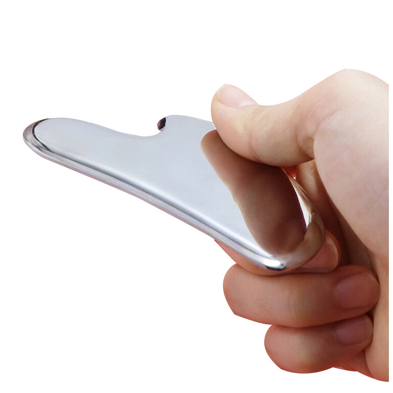 Gua sha Tấm Mát Xa Cơ Bắp Bằng Thép Không Gỉ Hình Trái Tim Giúp Thư Giãn
