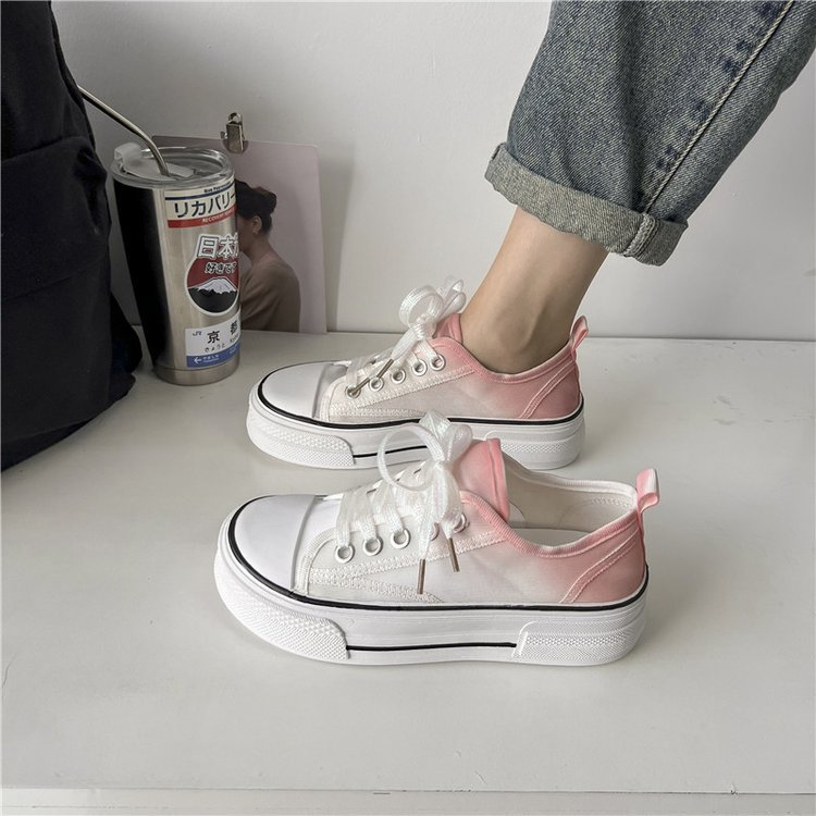 Giày Thể Thao canvas Cổ Thấp Thoáng Khí Thời Trang Mùa Hè 2023 Phong Cách Hàn Quốc Mới Cho Nữ