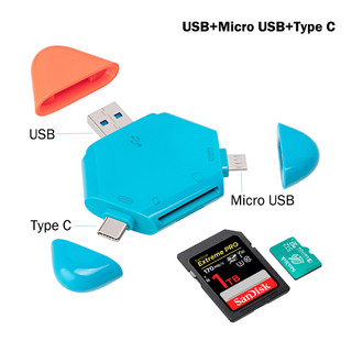 Đầu đọc thẻ nhớ sd tf 3 trong 1 cho máy tính bảng android