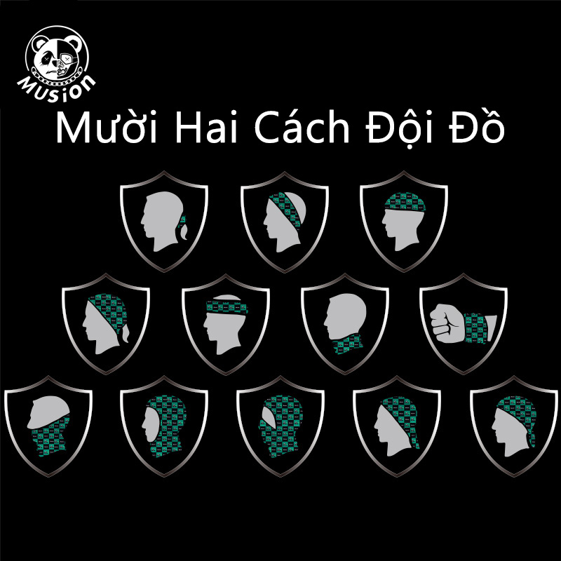 Khăn bịt mặt đa năng chống bụi/chống tia UV thấm hút mồ hôi khi đi xe máy/đi phượt
