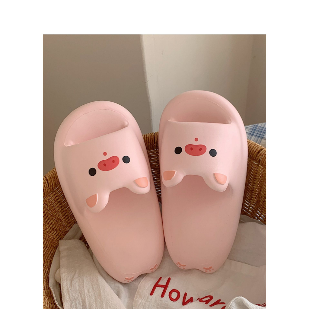 Dép Nhựa EVA Đế Mềm Hình Chú Heo Hồng Đáng Yêu