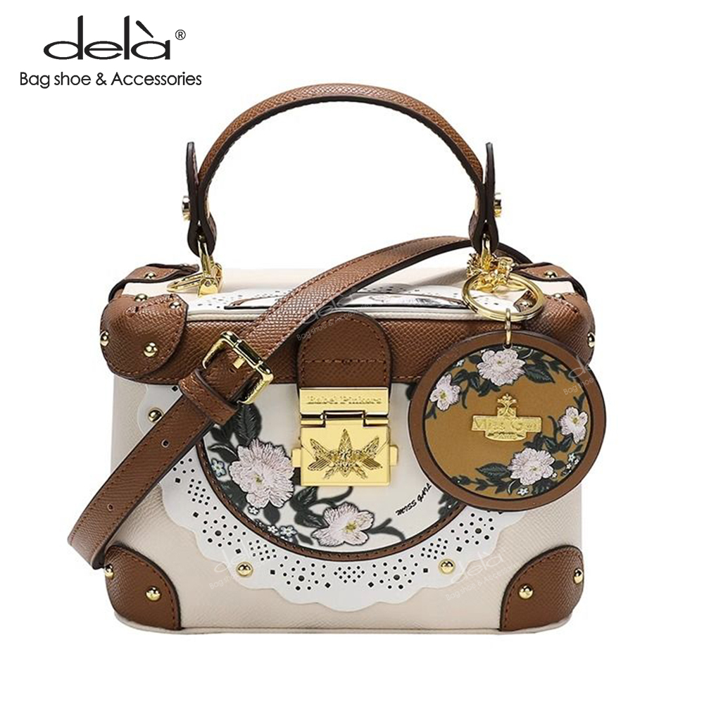 Dela Túi Đeo Chéo Thêu Họa Tiết Xinh Xắn Dành Cho Nữ