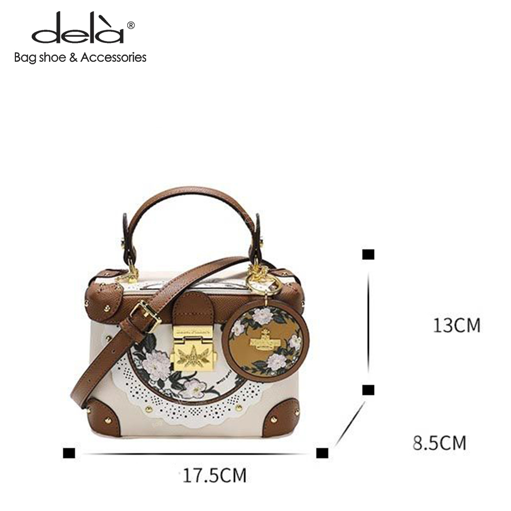 Dela Túi Đeo Chéo Thêu Họa Tiết Xinh Xắn Dành Cho Nữ