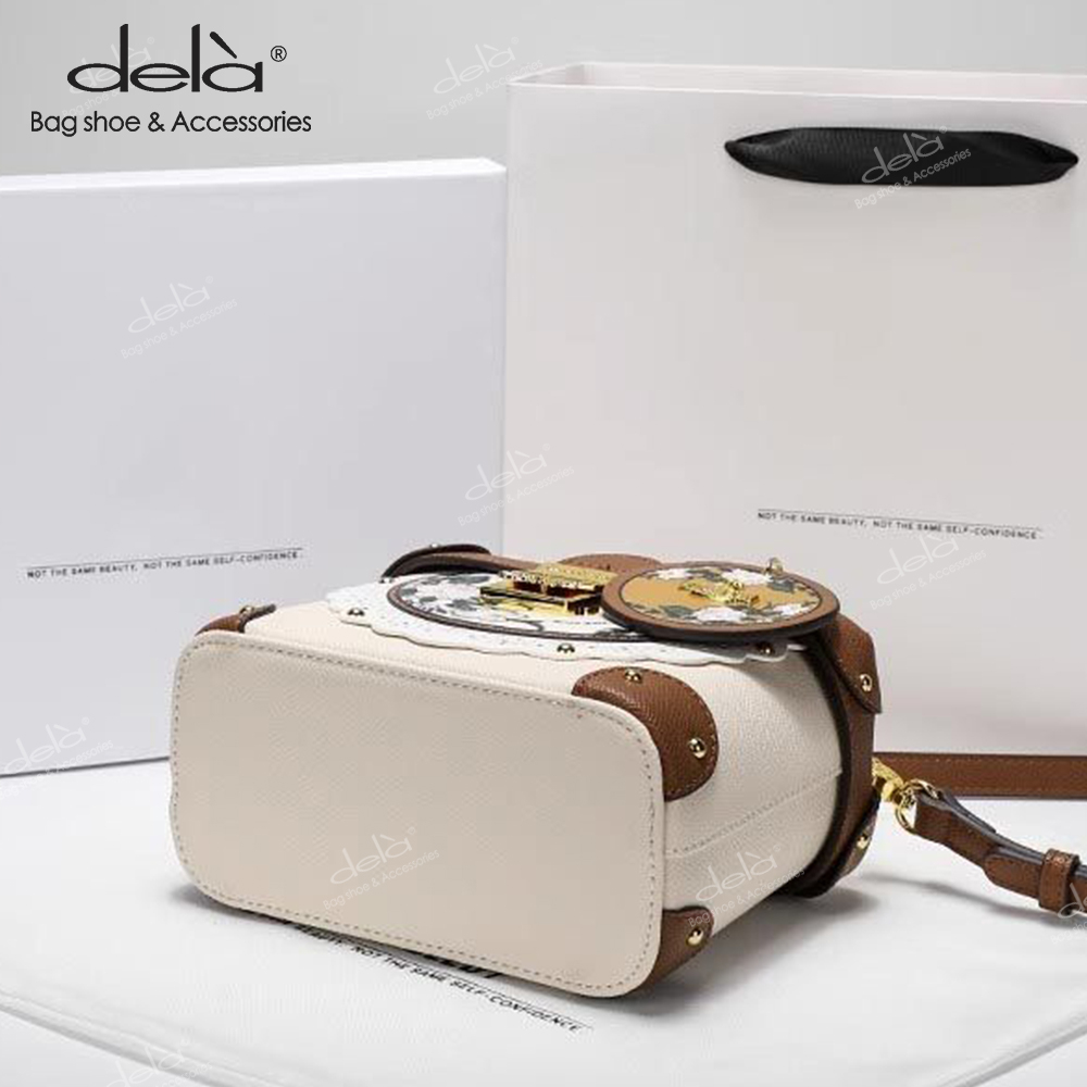 Dela Túi Đeo Chéo Thêu Họa Tiết Xinh Xắn Dành Cho Nữ