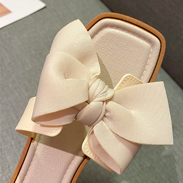 🔥Có hàng sẵn🔥 Dép Quai nữ thời trang Ngang Đế Mềm Đính Nơ Thời Trang Mùa Hè Cho Mẹ Bầu