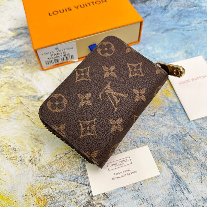 Louis vuitton Ví Đựng Thẻ m60067 Chất Lượng Cao Có Khóa Kéo Tiện Lợi