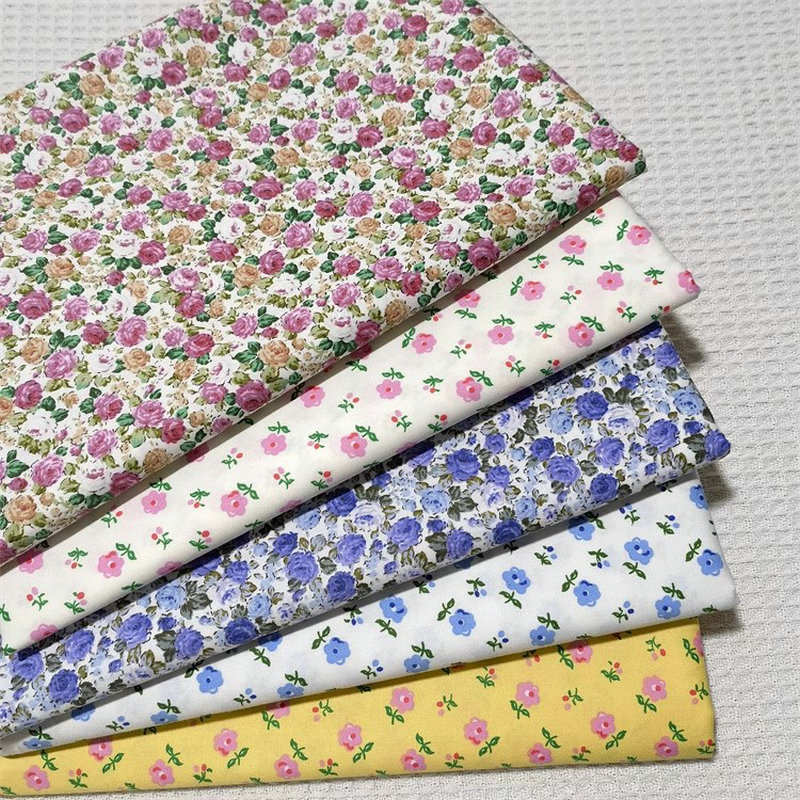 Vải cotton 60 "In Họa Tiết Hoa Hồng Dùng May Đầm Em Bé 60"