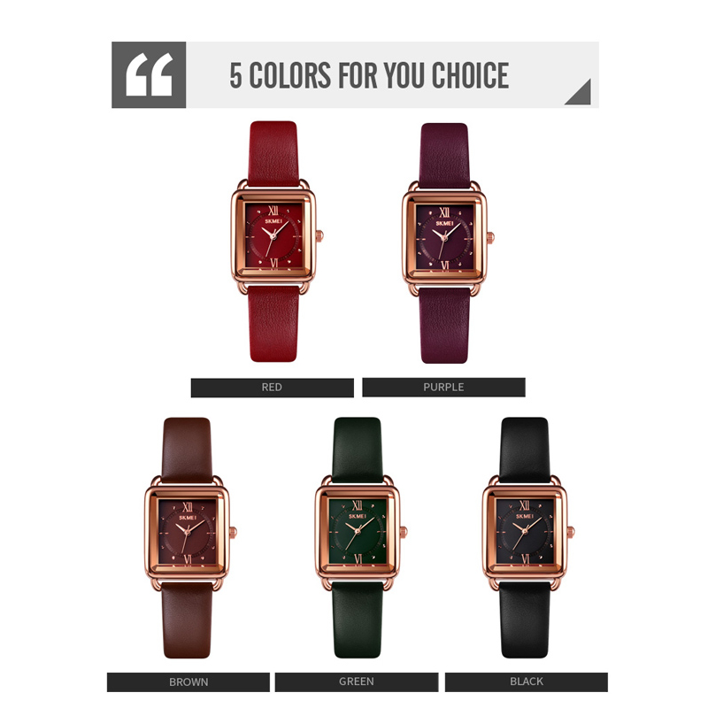 Skmei Đồng Hồ quartz Mặt Vuông Chống Thấm Nước 1702