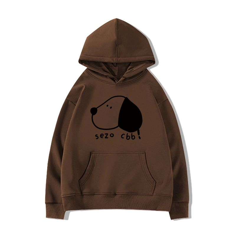 ihkke Áo hoodie Màu Trắng In Hình Chú Chó snoopy Dễ Thương Thời Trang Hoodies