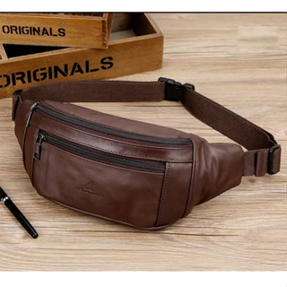 Túi Đeo Chéo Ngực Chất Liệu Da Bò 100% Chính Hãng Chống Thấm Nước Chống Mài Mòn Phong Cách Thể Thao