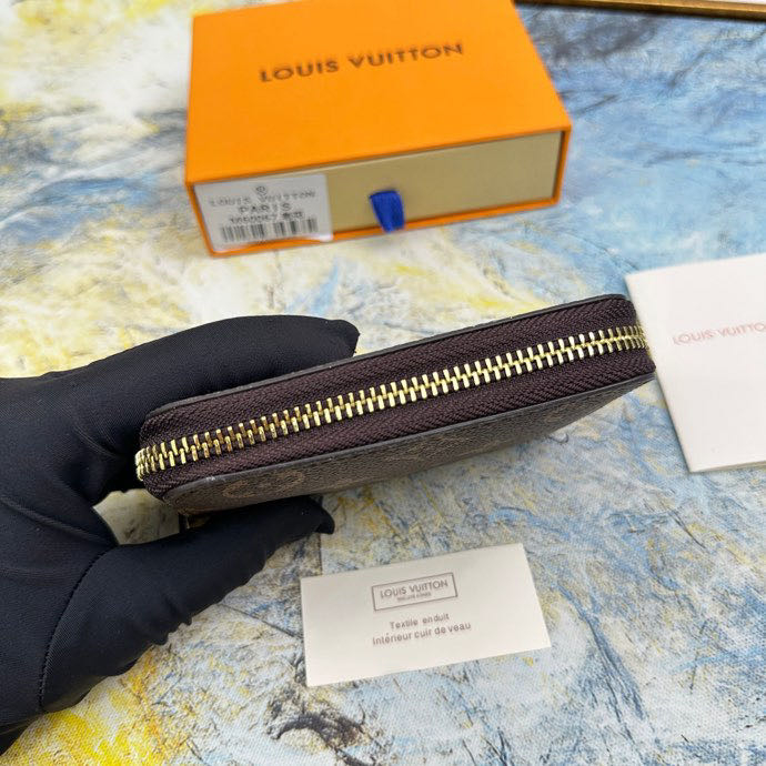 Louis vuitton Ví Đựng Thẻ m60067 Chất Lượng Cao Có Khóa Kéo Tiện Lợi