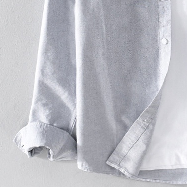 Áo Sơ Mi Nam Dài Tay Trắng Hàn Quốc Mùa Thu Giản Dị Rộng Rãi Và Dày Áo Sơ Mi Nam Oxford Dệt Sinh Viên Áo Sơ Mi