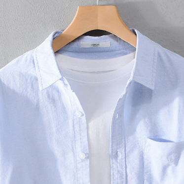 Áo Sơ Mi Nam Dài Tay Trắng Hàn Quốc Mùa Thu Giản Dị Rộng Rãi Và Dày Áo Sơ Mi Nam Oxford Dệt Sinh Viên Áo Sơ Mi