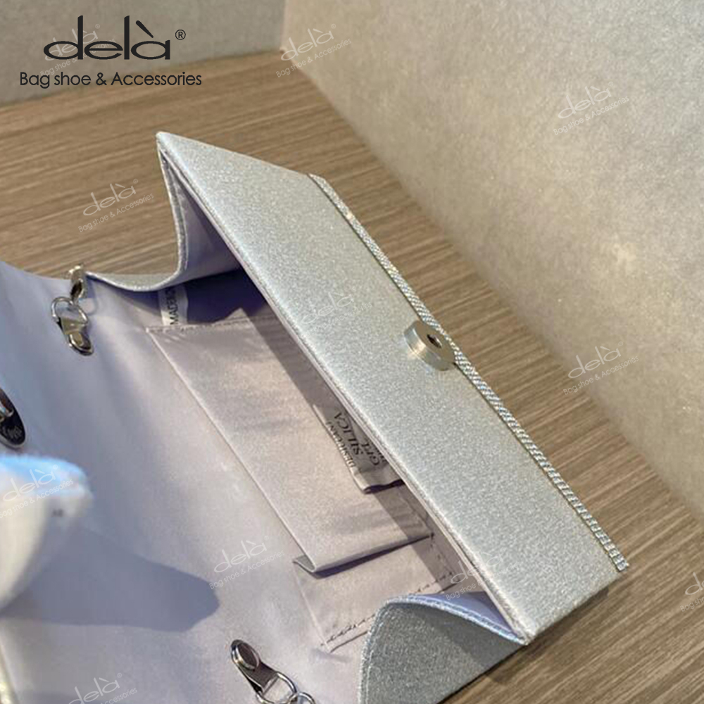 Dela Túi Đeo Chéo Đính Nơ Kim Cương Lấp Lánh Sang Trọng