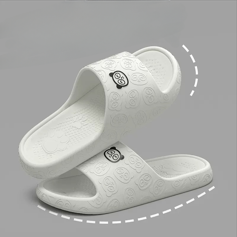 Dép Đi Trong Nhà Bằng Nhựa eva Siêu Nhẹ Đế Dày Họa Tiết Gấu Trúc Dễ Thương Cho Nữ