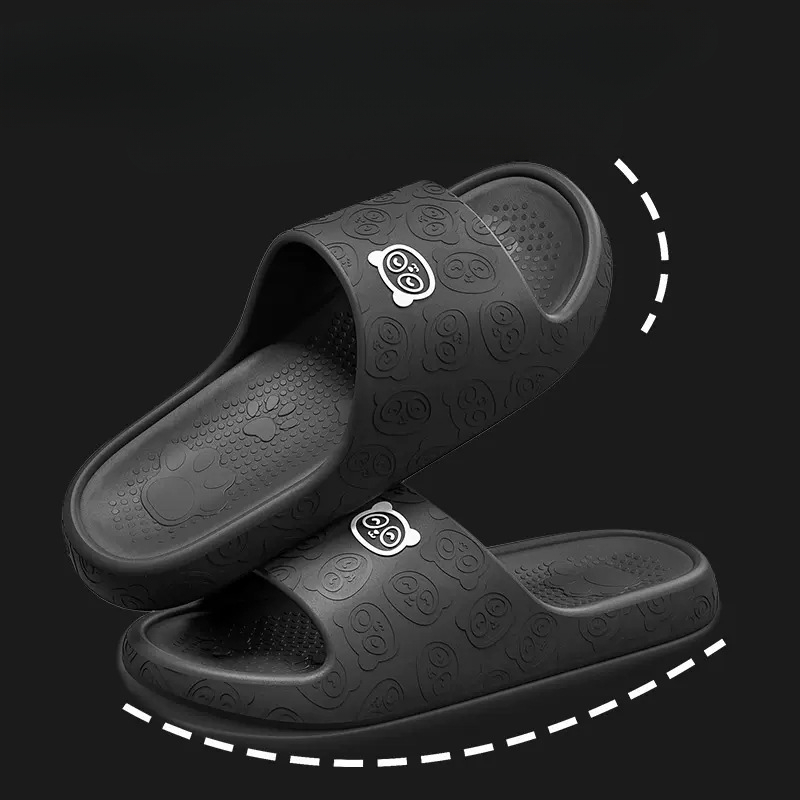 Dép Đi Trong Nhà Bằng Nhựa eva Siêu Nhẹ Đế Dày Họa Tiết Gấu Trúc Dễ Thương Cho Nữ