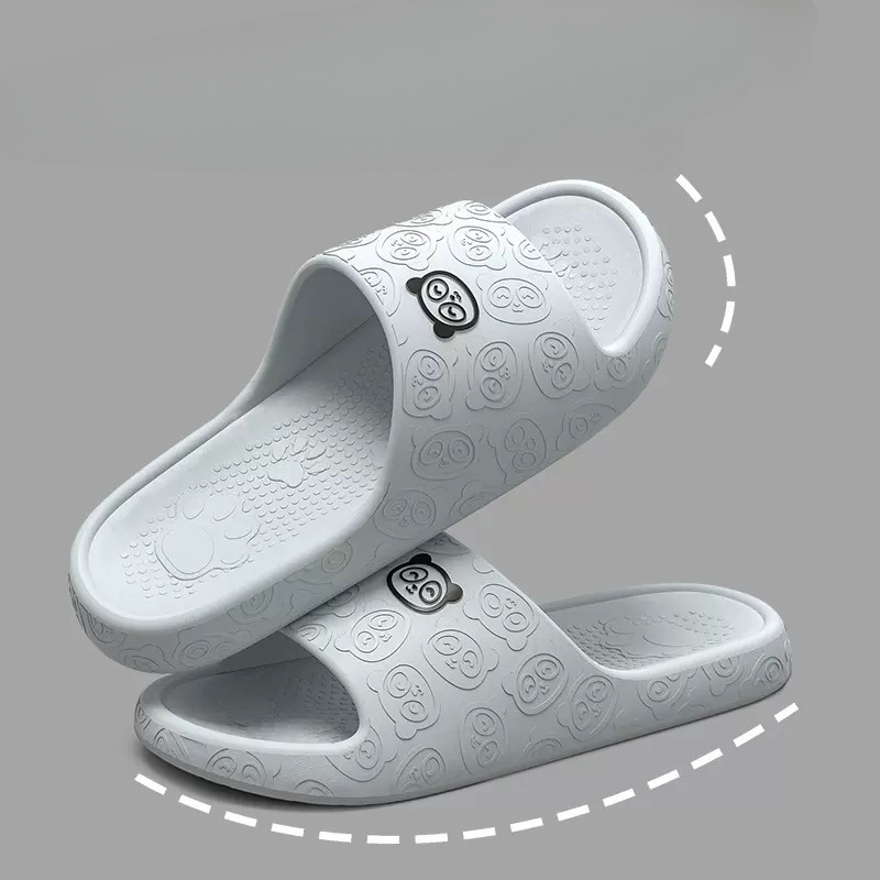 Dép Đi Trong Nhà Bằng Nhựa eva Siêu Nhẹ Đế Dày Họa Tiết Gấu Trúc Dễ Thương Cho Nữ