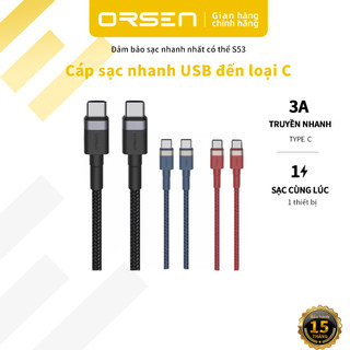 Orson Dây Cáp Sạc Nhanh usb Loại c Hỗ Trợ Truyền Dữ Liệu s53 3a