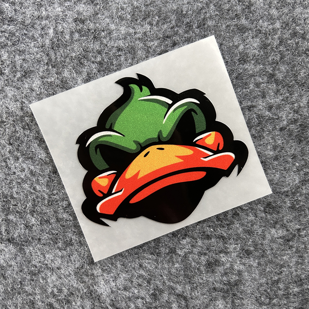 Miếng Dán Trang Trí Xe Hơi/Mô Tô Hình Chú Vịt Hoạt Hình Phản Quang Độc Đáo