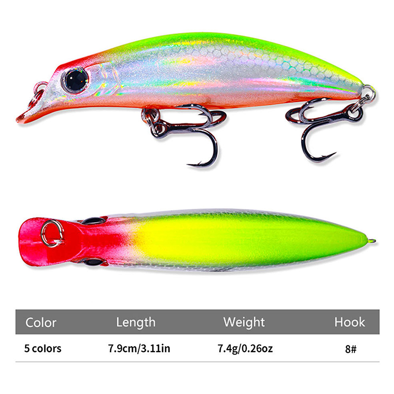 Minnow Mồi Câu Cá Nhân Tạo 7.4g 7.9cm