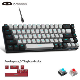 Bàn Phím Cơ MAGEGEE MK-Box 68 Phím 60% Type-C Có Đèn LED Nền Dành Cho Laptop Windows Mac