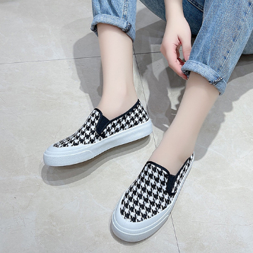 Giày Lười Nữ Vải Đế Cao Slipon Thời Trang Hàn Quốc Mới Canvas Thoáng Khí Thoải Mái TTN055