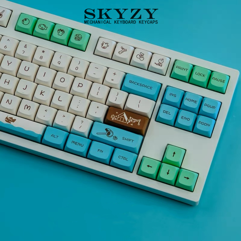 Animal Crossing Keycaps XDA Profile Hoạt Hình PBT Dye Sub Bàn Phím Cơ Keycap
