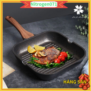 Chảo gang nướng bbq hình vuông chống dính - nitrogen071