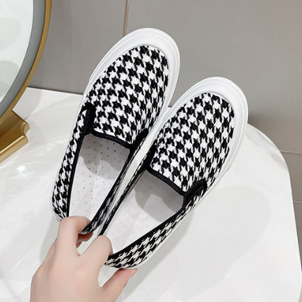 Giày Lười Nữ Vải Đế Cao Slipon Thời Trang Hàn Quốc Mới Canvas Thoáng Khí Thoải Mái TTN055