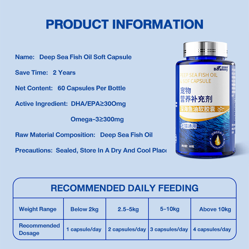 ZOEF Bộ 60 Viên Nang Dẫn Dầu Cho Thú Cưng Hzmps0067