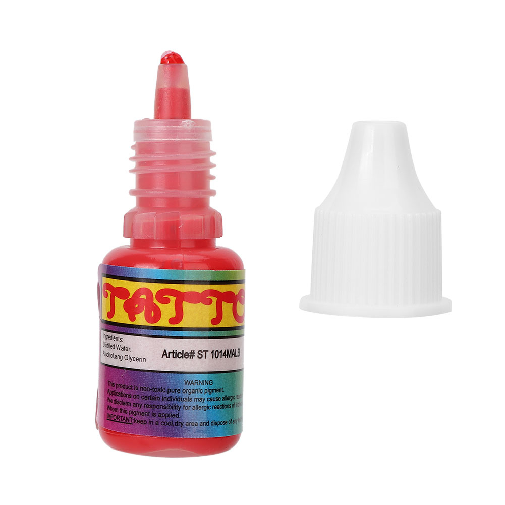 SweetBunny 10Ml/Pc Mực Sắc Tố Hình Xăm Bán Vĩnh Viễn Lâu Dài Đen + Đỏ Xanh