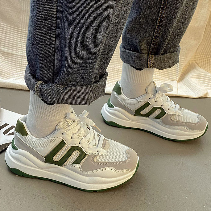 YAOLI  Giày Thể Thao Waffle Forrest Gump Đế Dày Phong Cách retro