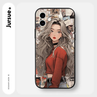 Ốp lưng JURSUE mềm chống bẩn hình độc lạ ngầu vintage cho iPhone 17 16 15 14 13 12 11 PRO MAX SE 2020 X XR XS ip 8 7 Plus Y4055