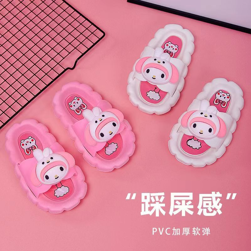 Dép Đi Trong Nhà Đế Mềm Chống Trượt Hình Thỏ Dễ Thương Cho Bé Gái