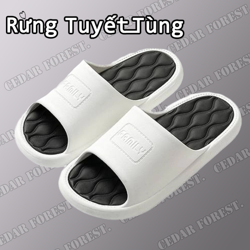SHANMUSENLIN☘Dép đi trong nhà đế dày bền chống trượt phong cách Hàn Quốc cho nam