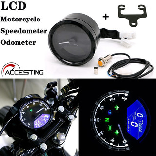 12000rpm 12v đa năng xe máy đồng hồ tốc độ máy đo tốc độ máy đo xe máy lcd chỉ báo kỹ thuật số 1-4 xi lanh