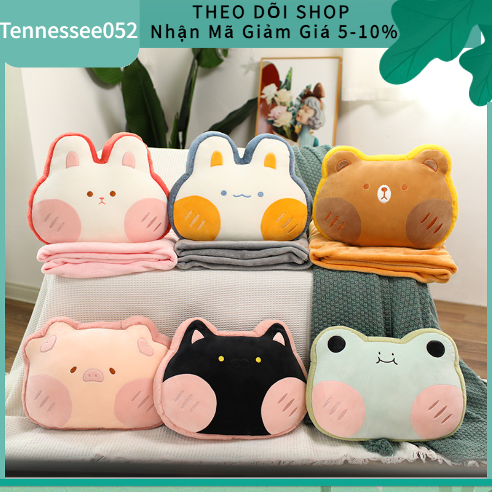 Chăn Gối Văn Phòng - Gối ngủ văn phòng Hình Thú dễ thương Mềm Mại Cho Quà Tặng【Tennessee052】