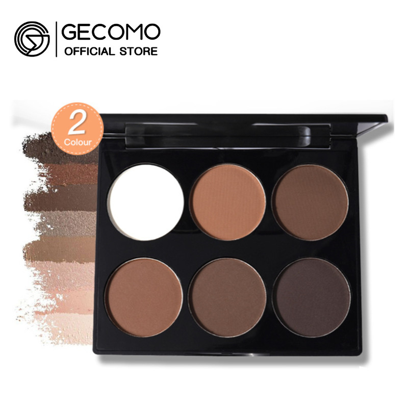 Gecomo Bảng Phấn Tạo Khối 6 Màu Lì Bắt Sáng Trang Điểm Ba Chiều