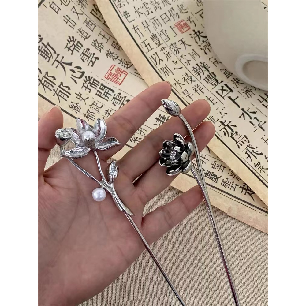 Bộ Kẹp Tóc Hình Hoa Sen Đơn Giản Hiện Đại