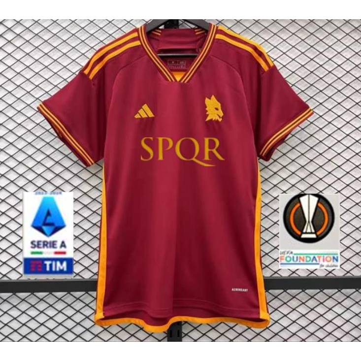 Người hâm mộ phát hành 2023/24 as.roma áo bóng đá sân nhà s-4xl