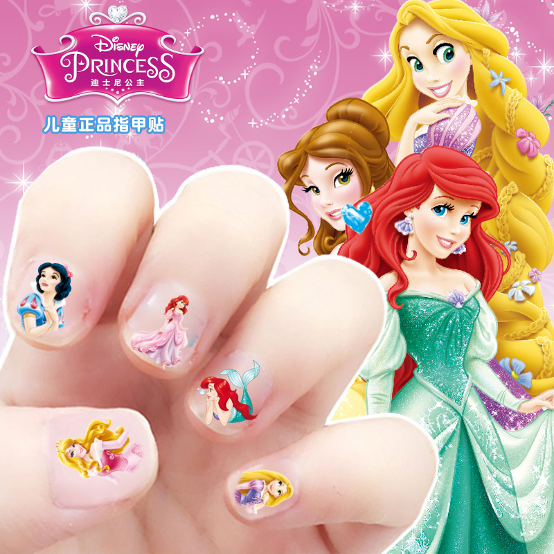 Hình Dán Móng Tay 3d Cho Bé Gái Và Bé Gái | Sticker Dán Móng Tay Hình frozen, sophia, cinderella ,kittenkt ,snow Trắng