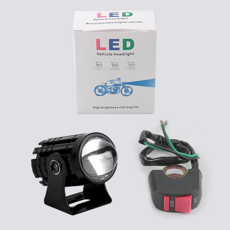 Đèn Trợ Sáng Mini Bi Cầu 2 Mầu Cos Vàng Pha Trắng, Chứa công tắc Siêu Sáng 12-80v