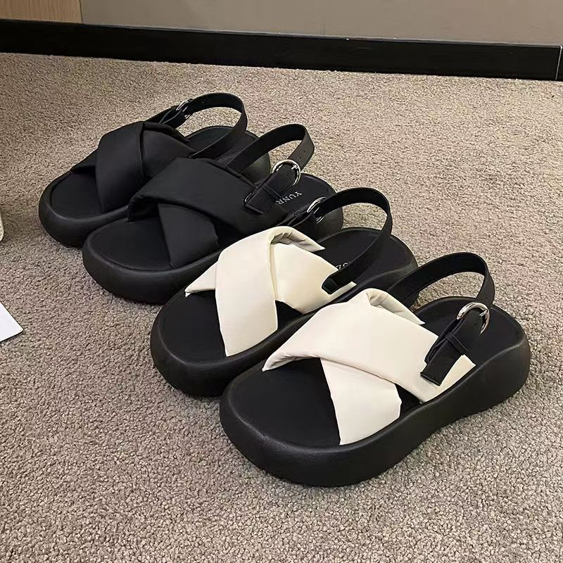 Xăng đan đế dày nữ dễ phối mẫu mới mùa hè