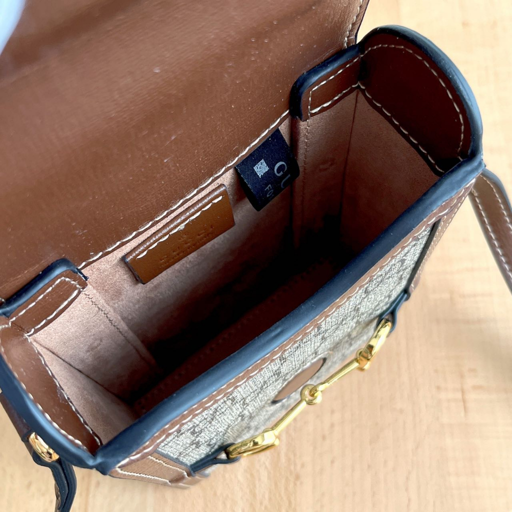 Túi Xách gucci 100% Nguyên Bản 1955 Có Khóa Ngựa Thời Trang unisex 625615